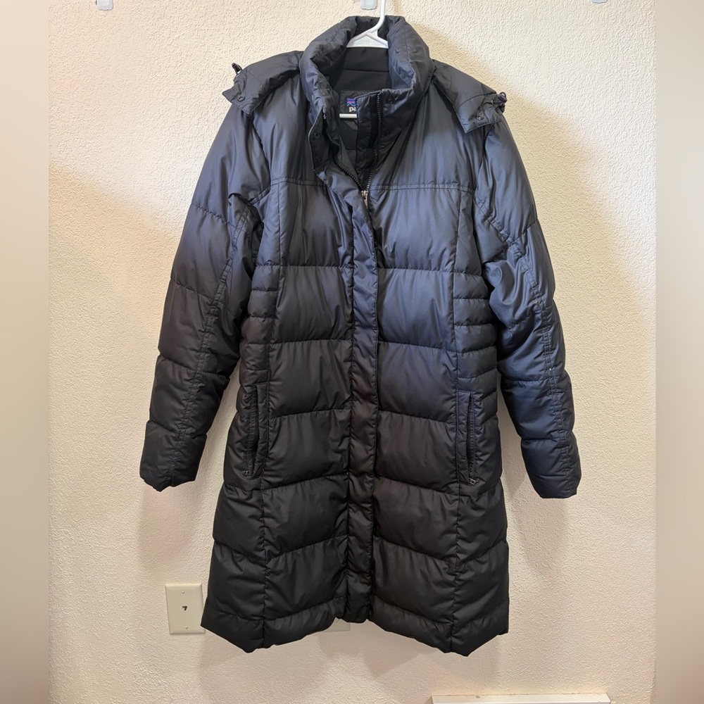 Patagonia Down With It Parka Hooded Puffer Black XL